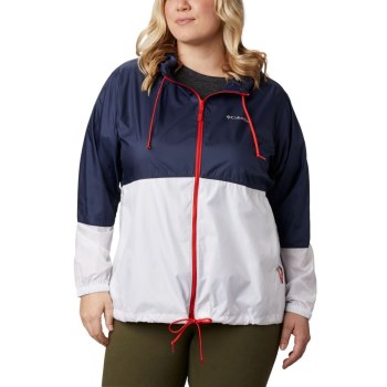 Columbia Jas Dames, Flash Forward Windbreaker Plus Size Donkerblauw Wit, 54FYNUMHI